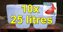 Deionised Water - 25 litres x 10 (250 litres)